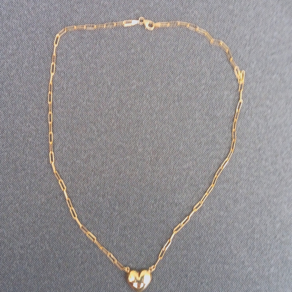 14k Gold Necklace with Heart Charm